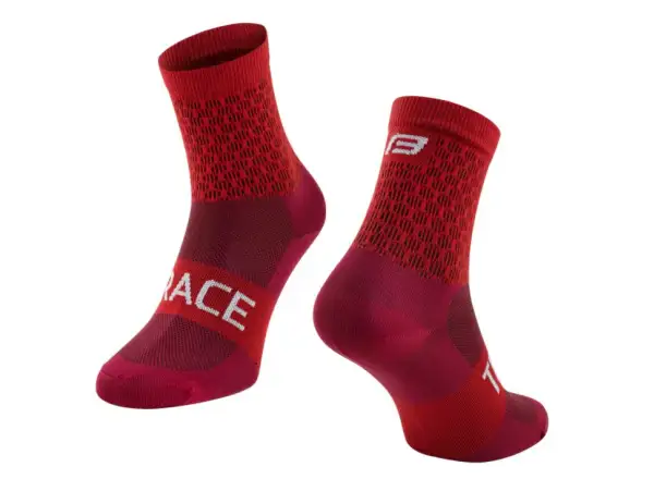 Cyklistické ponožky Force Trace červené