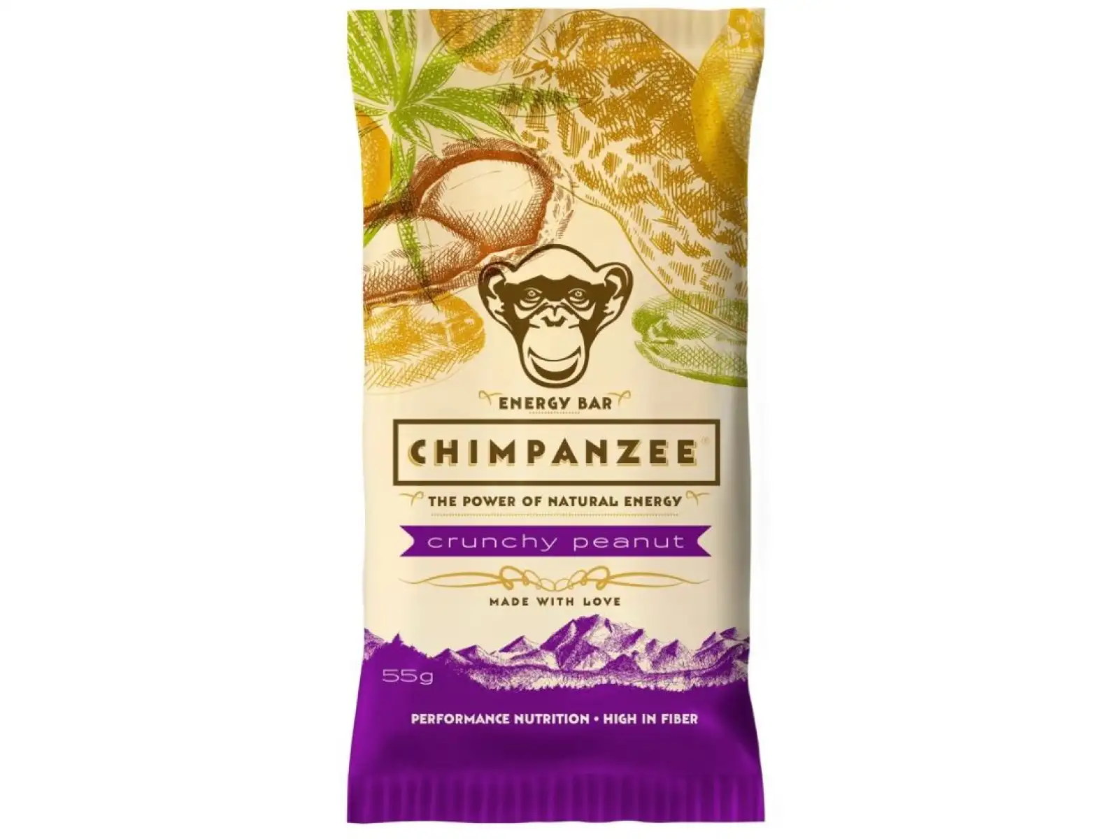 Chimpanzee Energy Bar Crunchy Peanut 55 g