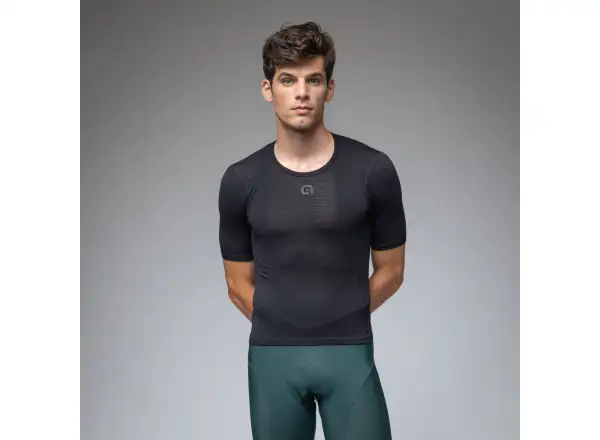 Alé Intimo Merino pánske spodné tričko krátky rukáv Black
