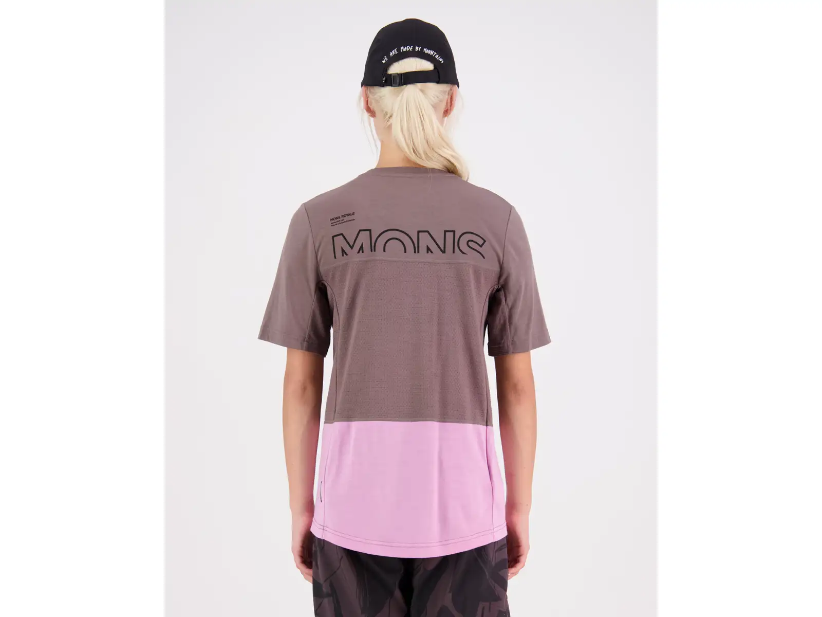 Mons Royale Tarn Merino Shift Dámsky dres s krátkym rukávom Pop Pink/Iron