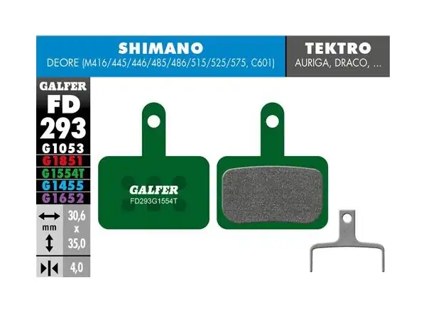 Galfer FD293 Pro G1554T brzdové doštičky pre Shimano/Tektro/TRP