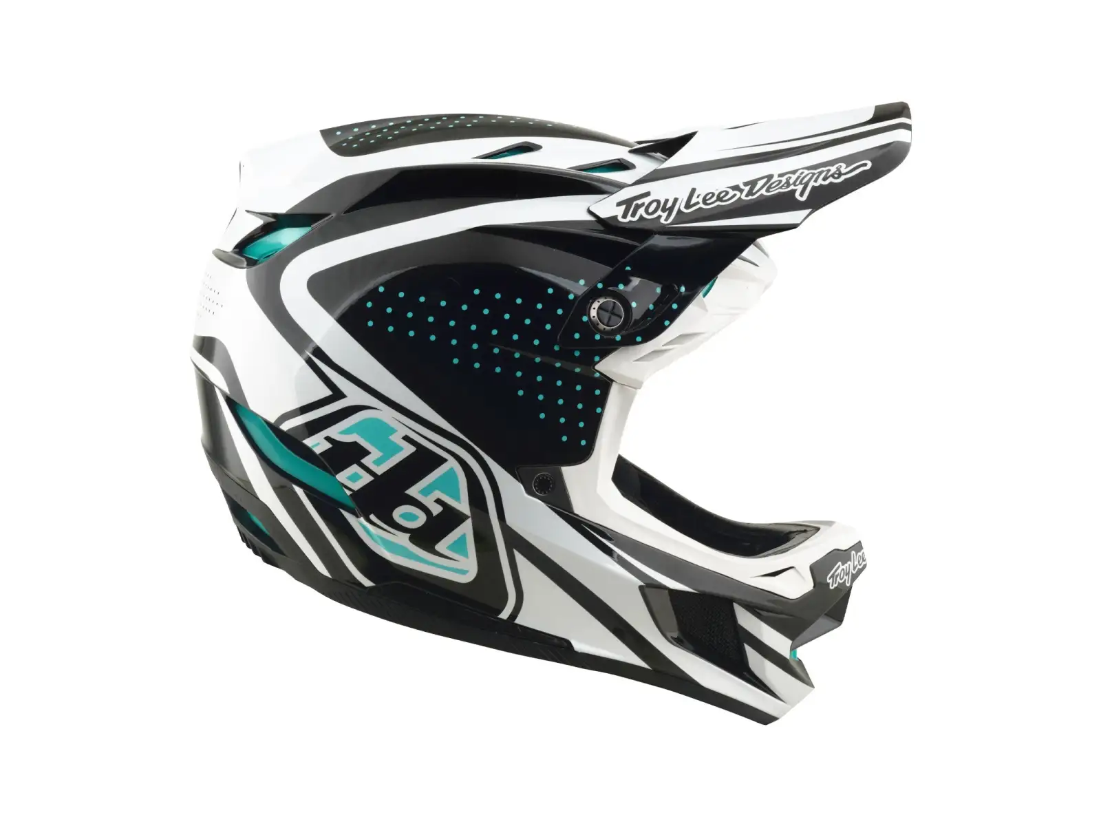 Troy Lee Designs D4 Polyacrylite MIPS prilba Line Charcoal/White