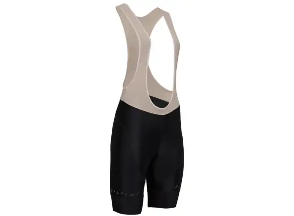 Silvini Suela Bib dámske kraťasy s trakmi a vložkou Black/Cream