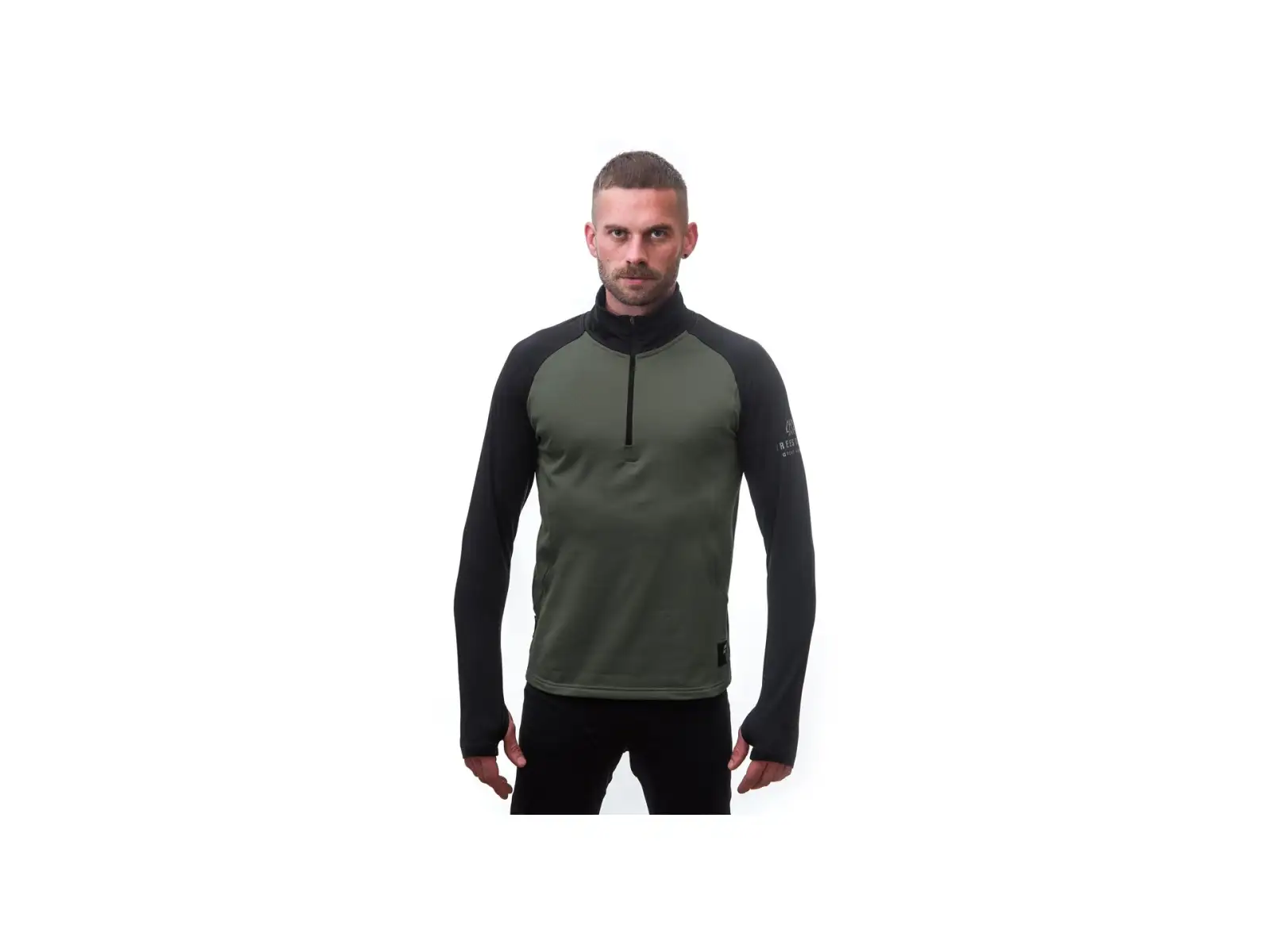 Sensor Coolmax Thermo pánska mikina Olive Green/čierna