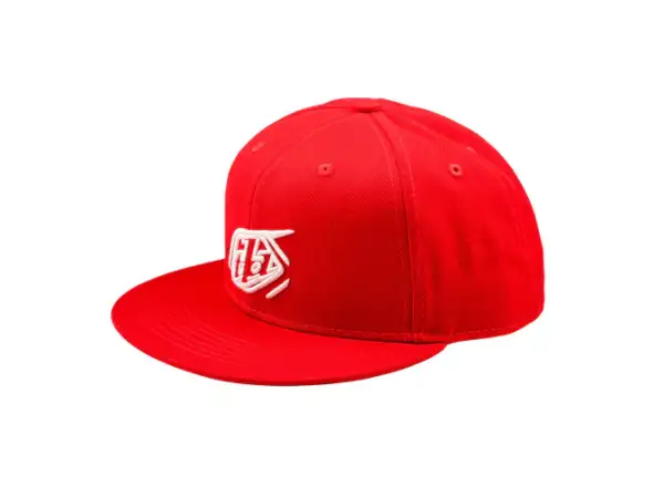 Troy Lee Designs Flat Bill Snapback šiltovka Team Red