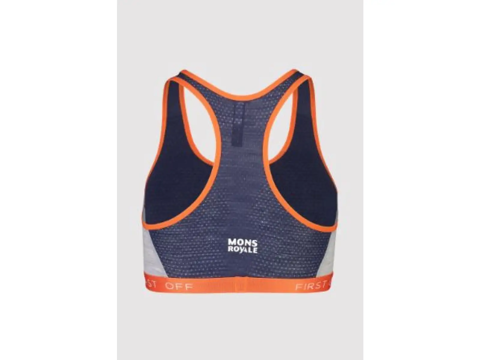 Mons Royale Sierra športová podprsenka Navy/Orange Smash
