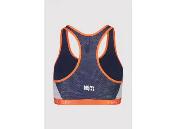 Mons Royale Sierra športová podprsenka Navy/Orange Smash