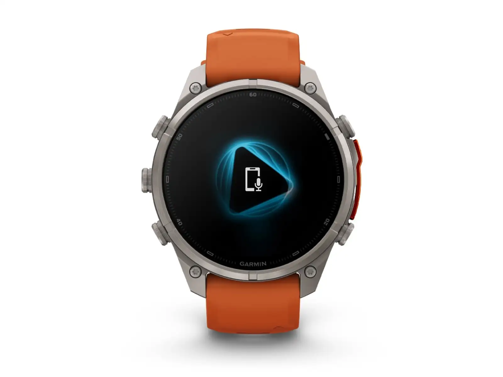 Garmin Fénix 9 Pro inReach 47 mm inteligentné hodinky Titanium Autumn orange/Spark orange