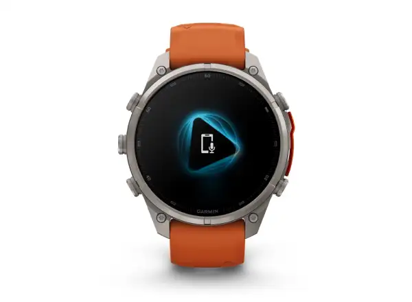 Garmin Fénix 9 Pro inReach 47 mm inteligentné hodinky Titanium Autumn orange/Spark orange