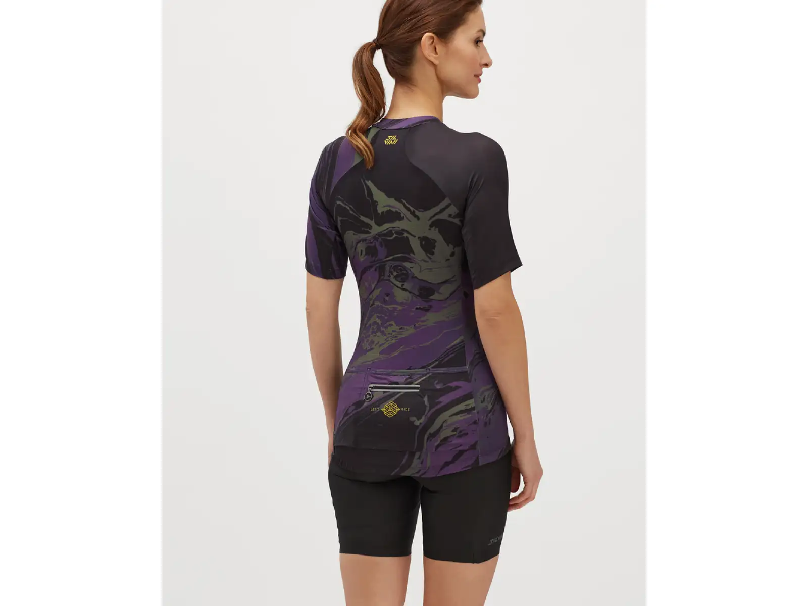 Silvini Catirina dámsky dres krátky rukáv Black/Plum