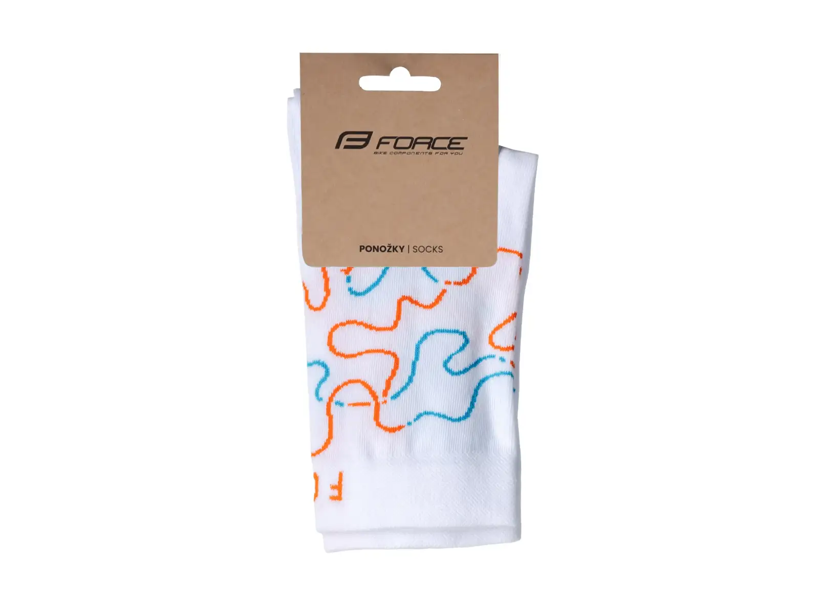 Force Livery cyklistické ponožky biela