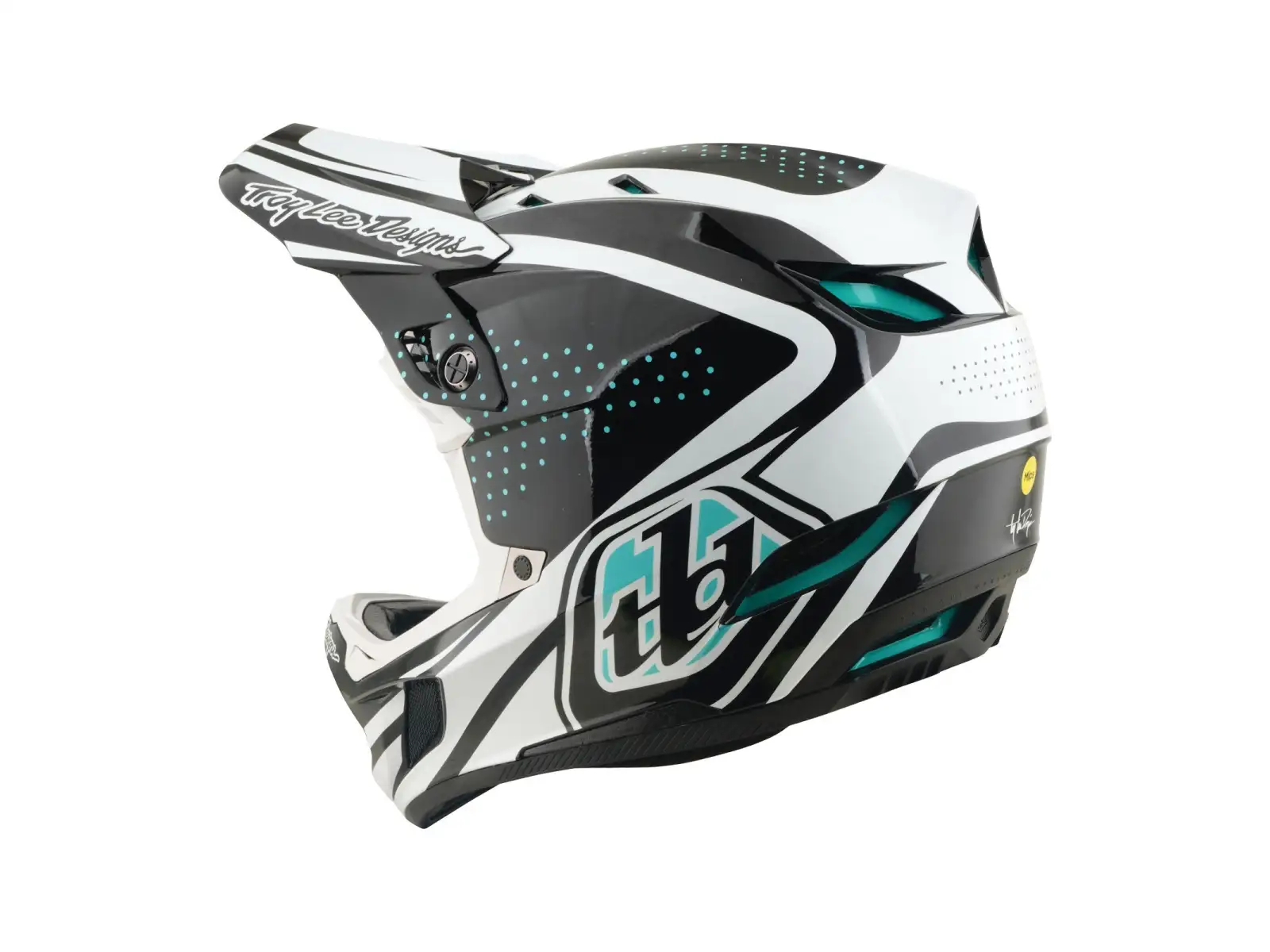 Troy Lee Designs D4 Composite MIPS prilba Crest Real Teal