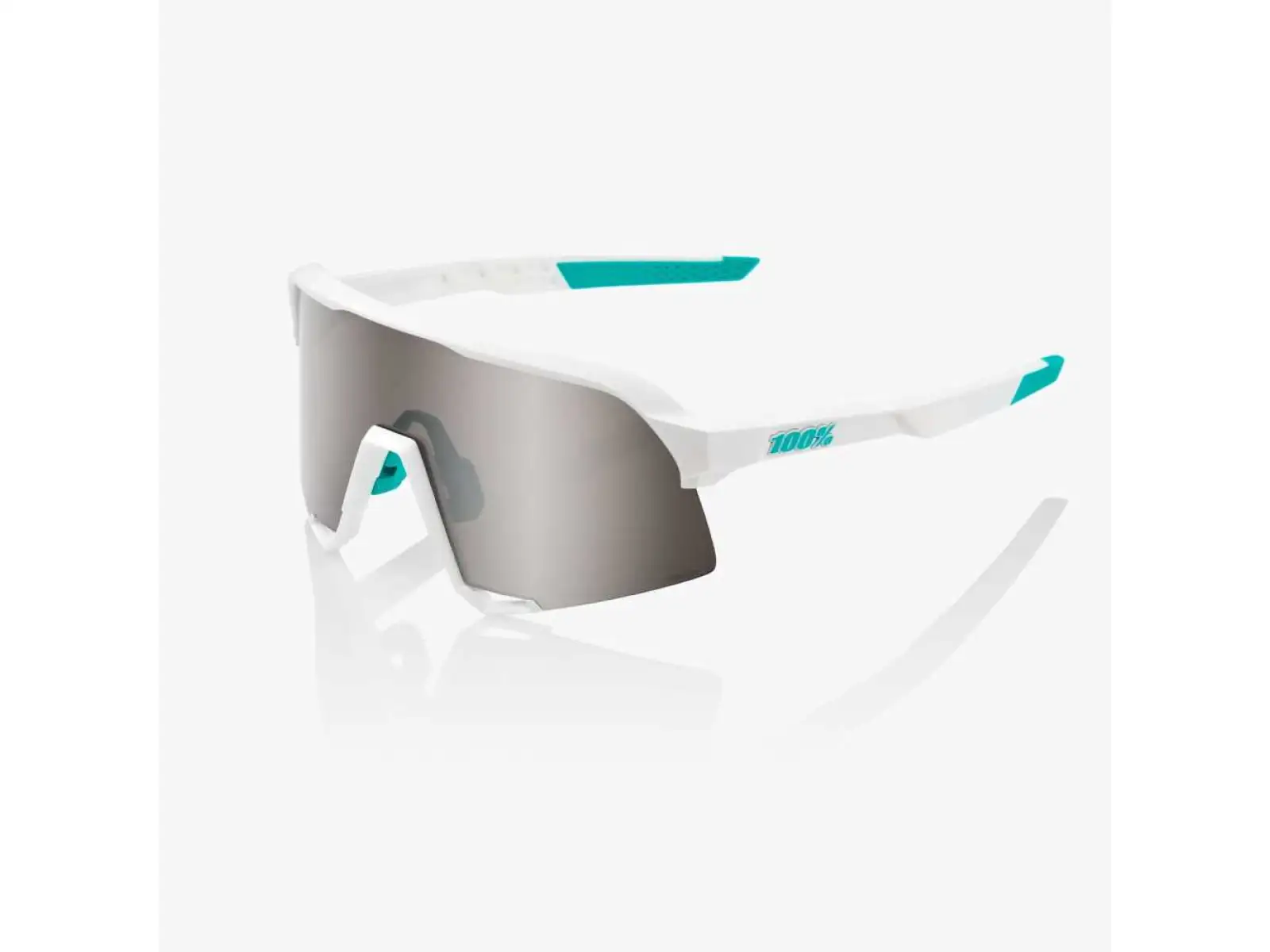 100% S3 HiPER Bora okuliare Hans Grohe Team White/Silver Mirror
