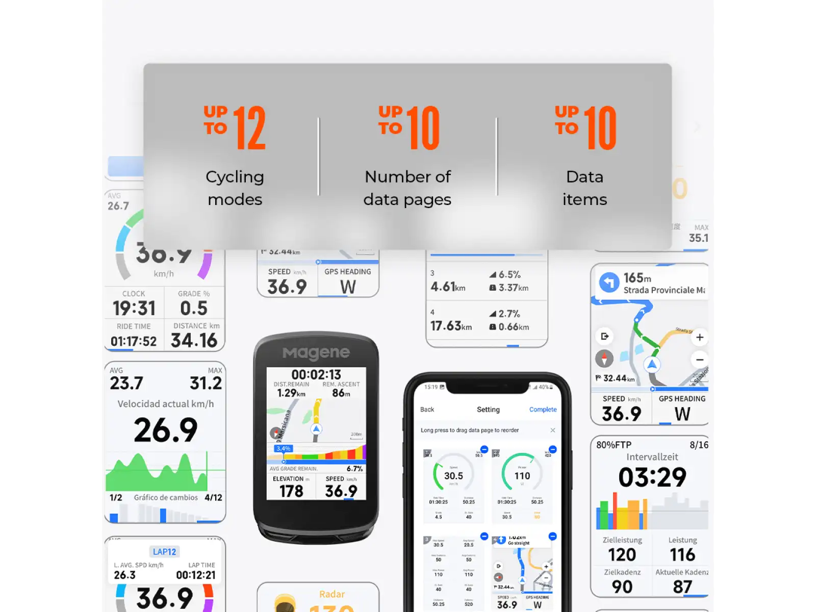 Magene C606 V2 GPS cyklopočítač