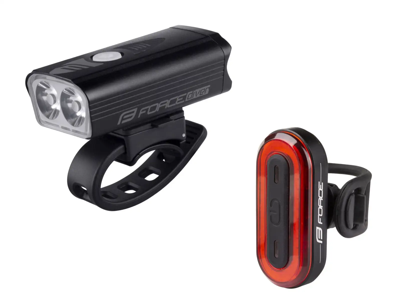Force Diver ARC sada svetiel predné a zadné USB