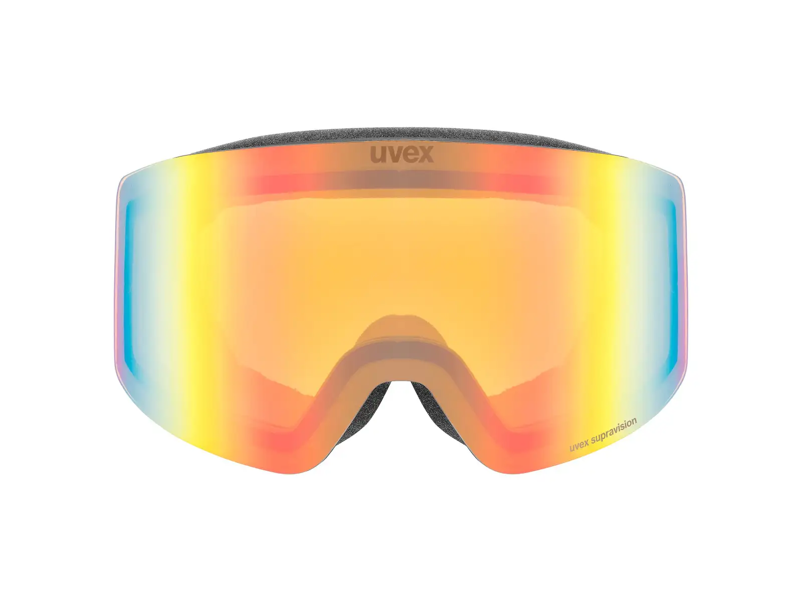 Uvex Provoque FM lyžiarske okuliare black matt/rainbow - yellow