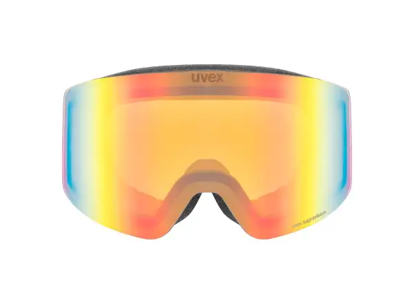 Uvex Provoque FM lyžiarske okuliare black matt/rainbow - yellow