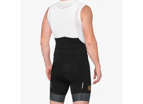 100% Exceeda pánske šortky na traky s vložkou Black/Charcoal