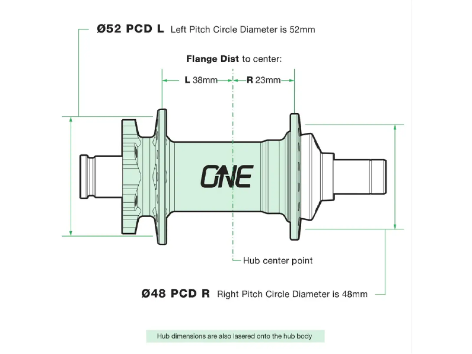 OneUp zadný náboj 12x148 mm 32 dier čierna