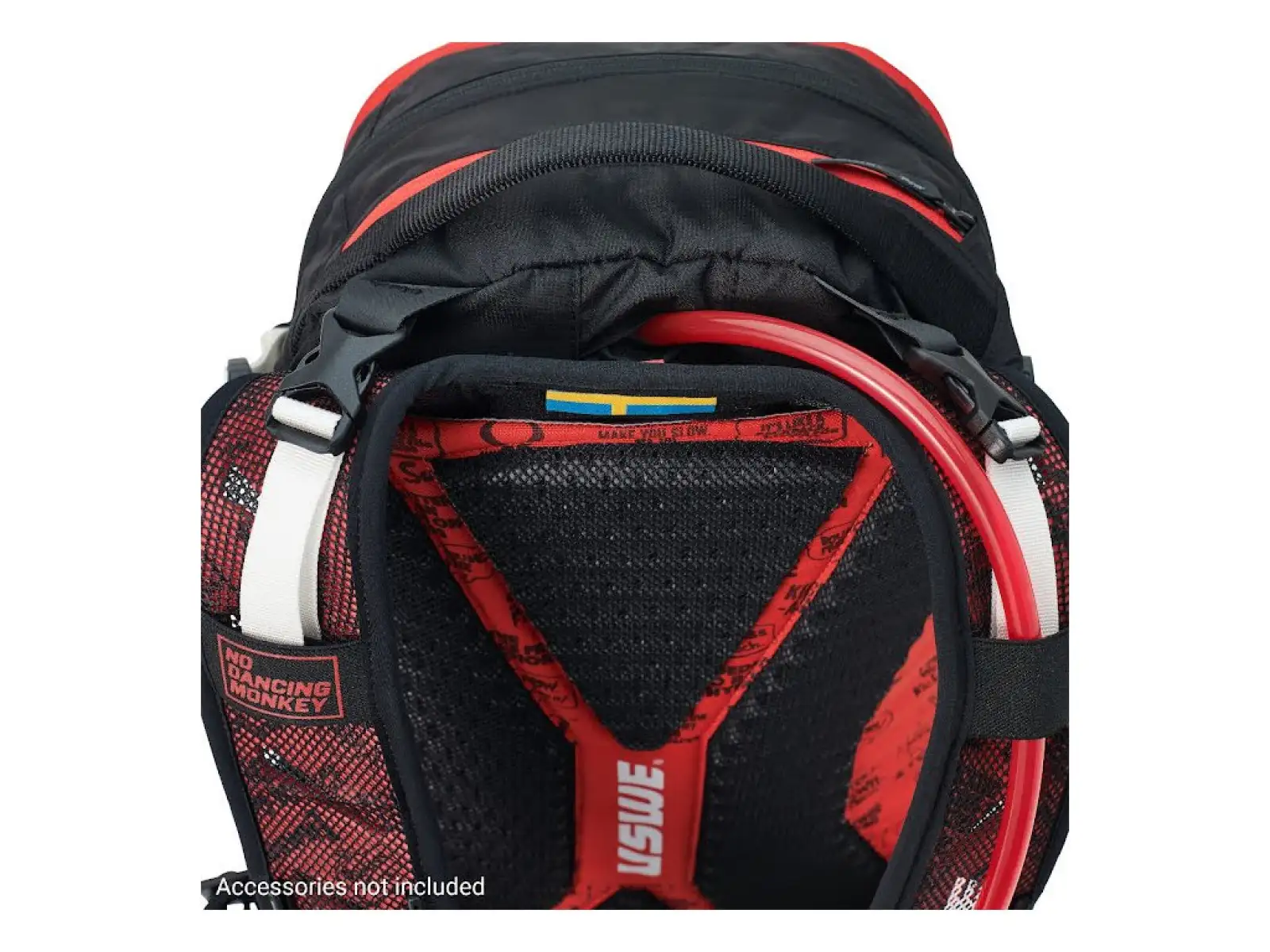 USWE Flow 16 batoh s chráničom chrbtice Black/Red 16 l