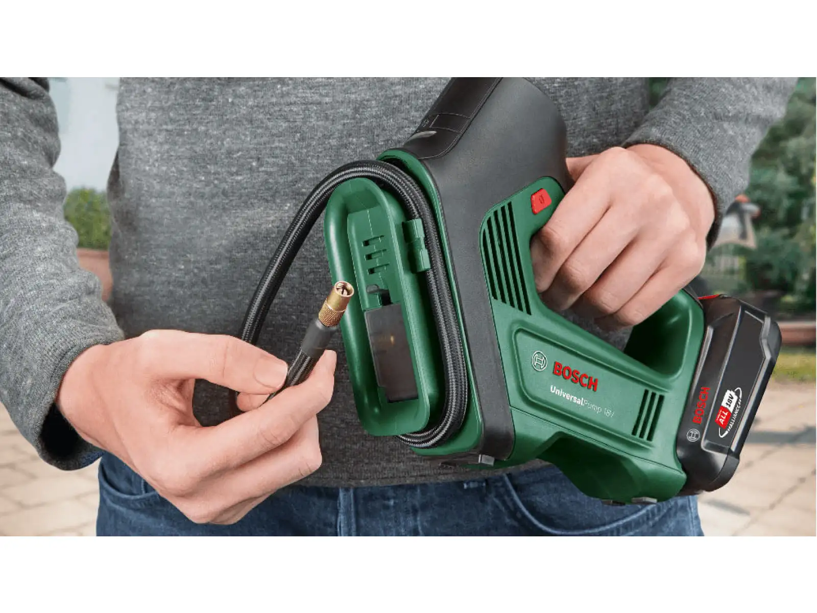 Bosch UniversalPump 18V Cordless Pneumatic Pump + Starter-Set 18V