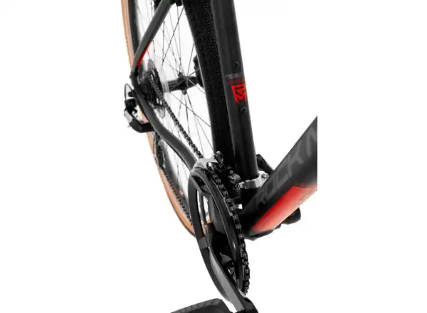 Rock Machine CrossRide 100 mat black/dark grey/brick red trekingový bicykel