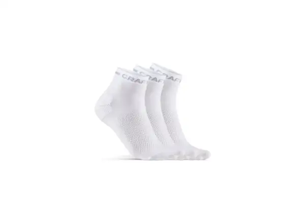 Craft Core Dry Mid 3-pack ponožky biela