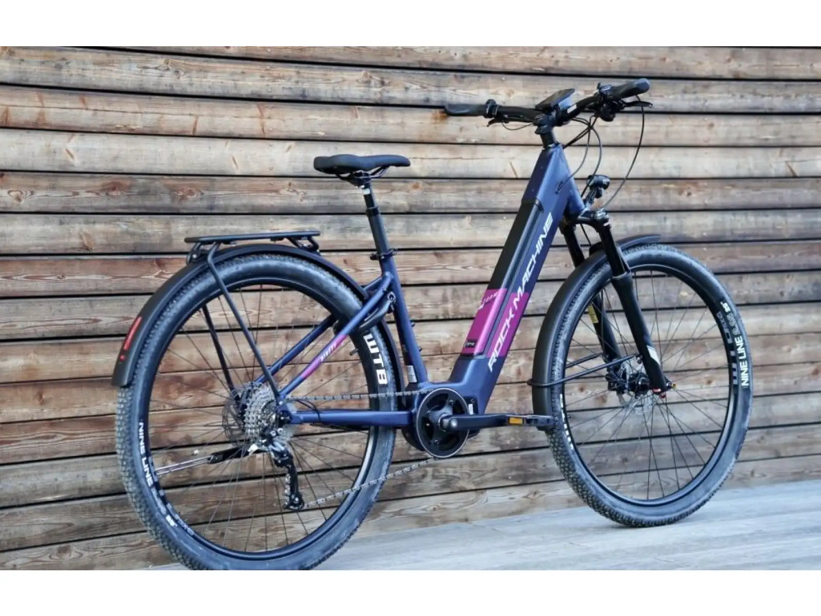 Rock Machine Storm INT e90-29 lady touring  matte blue/silver/pink elektrobicykel