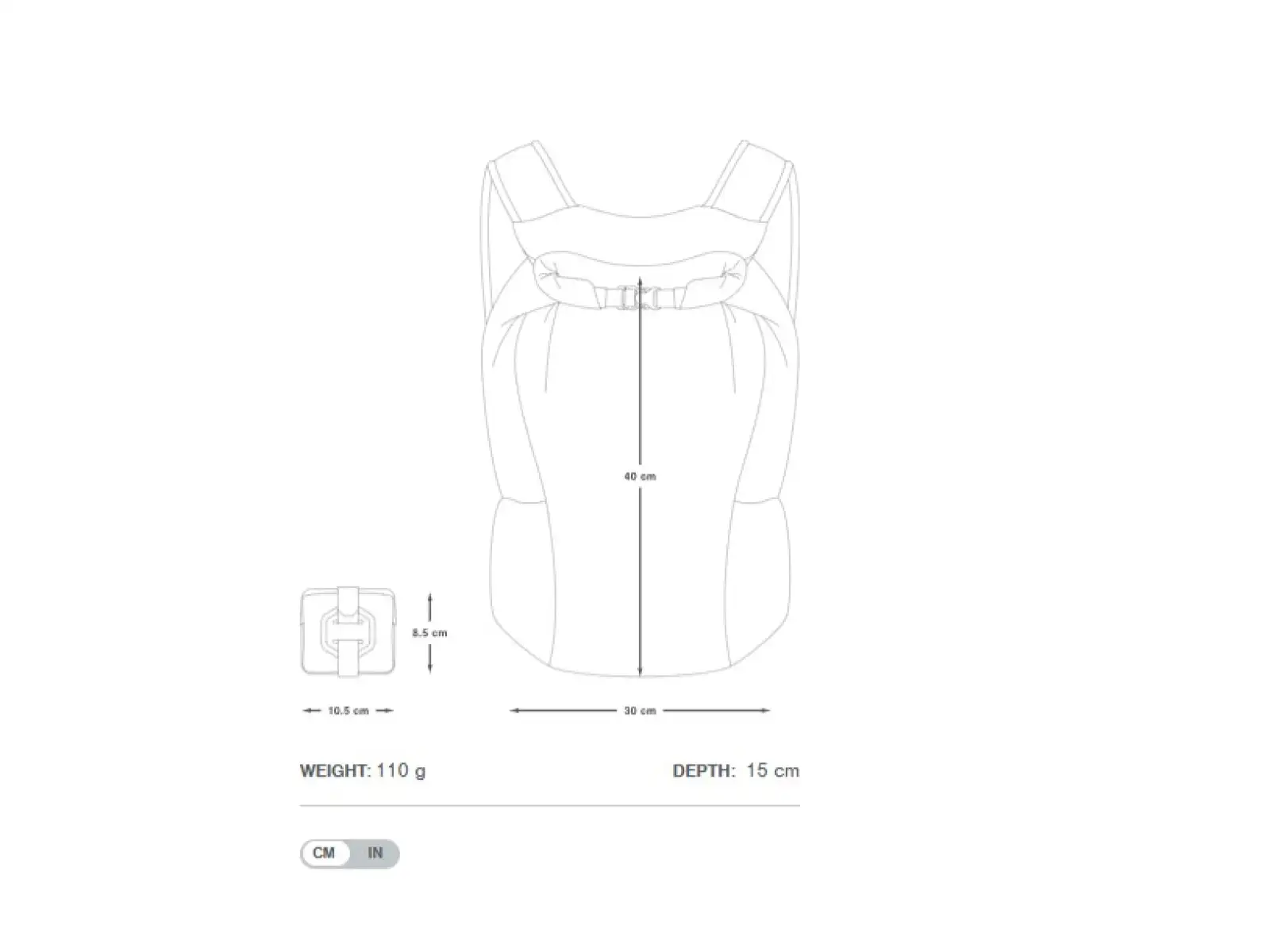 Apidura Packable Backpack Batoh 13L