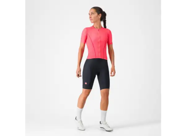 Castelli Anima Flow dámsky dres krátky rukáv Brilliant Pink/Hibiscus