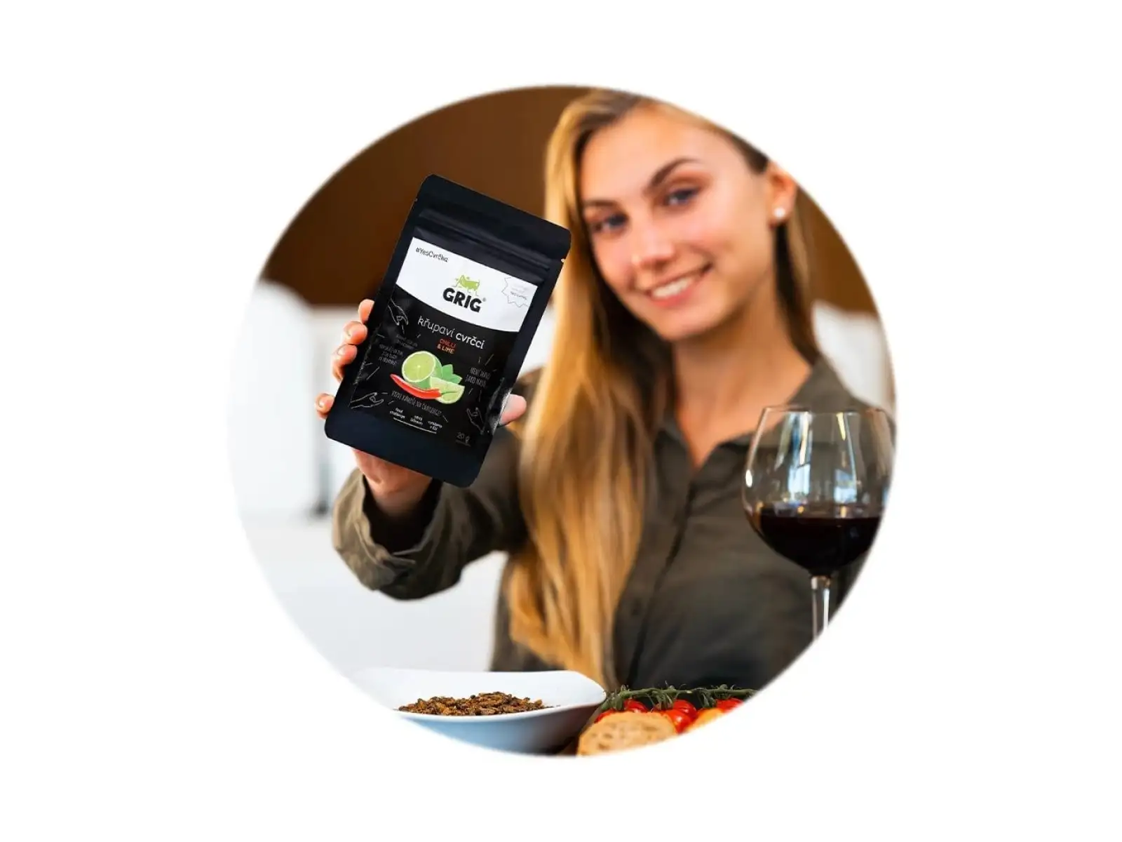 Grig chrumkaví cvrčci Chilli & lime 20 g