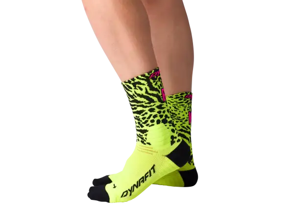 Dynafit Run Wild Crew bežecké ponožky Black Out/Ultra Yellow