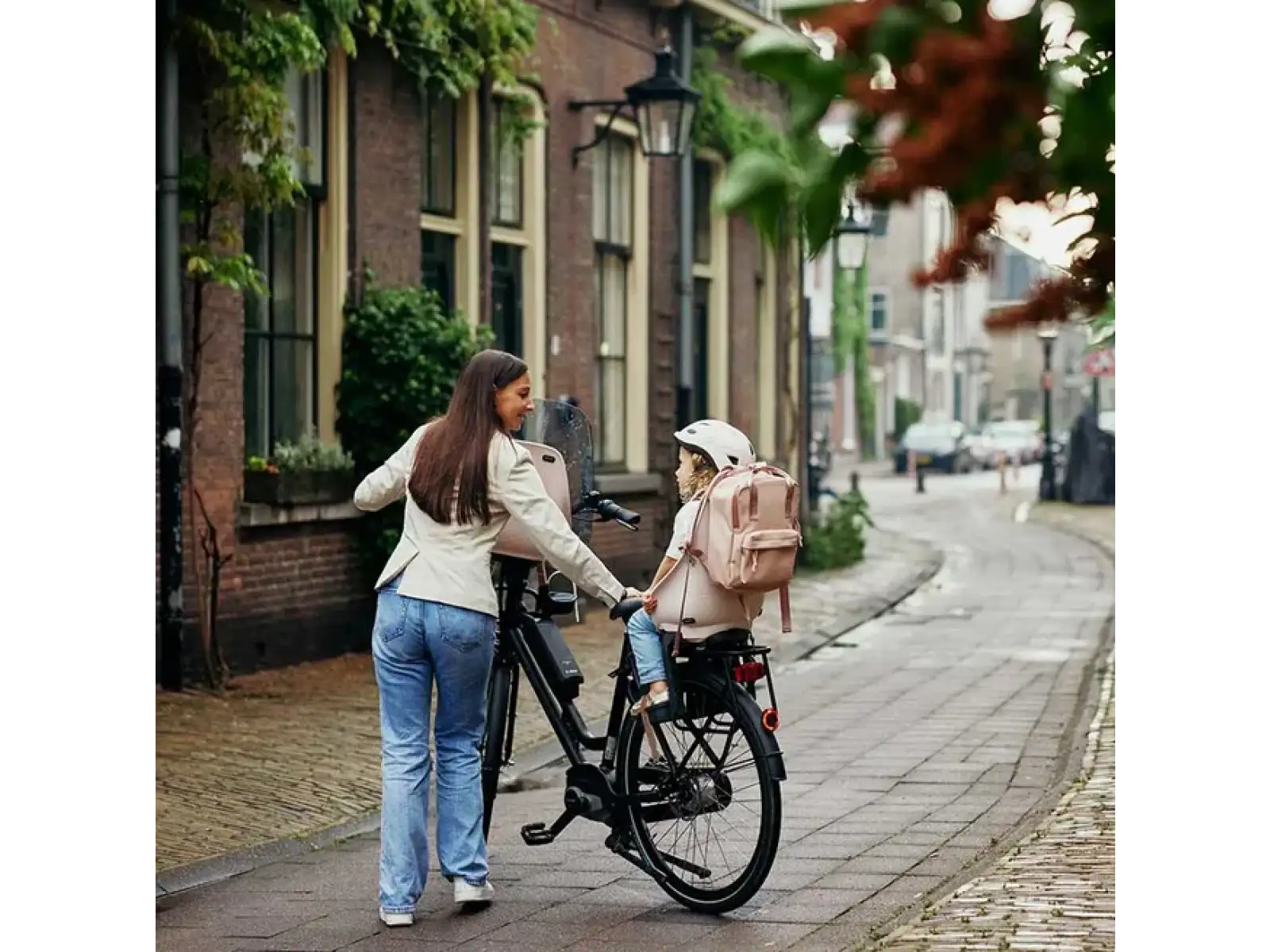Urban Iki Ta-ke zadné sedadlo na bicykel pre MIK nosiče Sakura Pink/Kurumi Brown