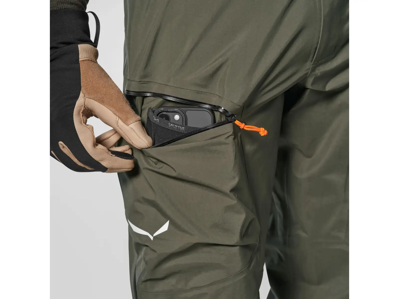 Salewa Sella 3L Powertex pánske nohavice Dark Olive