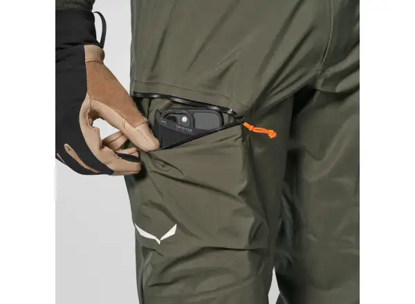 Salewa Sella 3L Powertex pánske nohavice Dark Olive