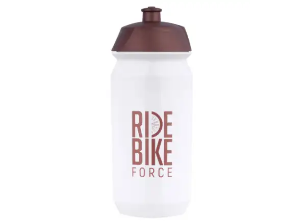 Force Ride Bike cyklistická fľaša 500 ml biela/bronzová