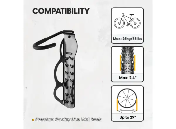 Bike Hand YC-101 držiak bicykla na stenu za predné koleso