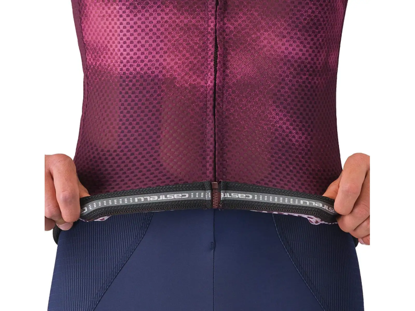 Castelli Climber's A/C pánsky dres krátky rukáv Deep Bordeaux/White