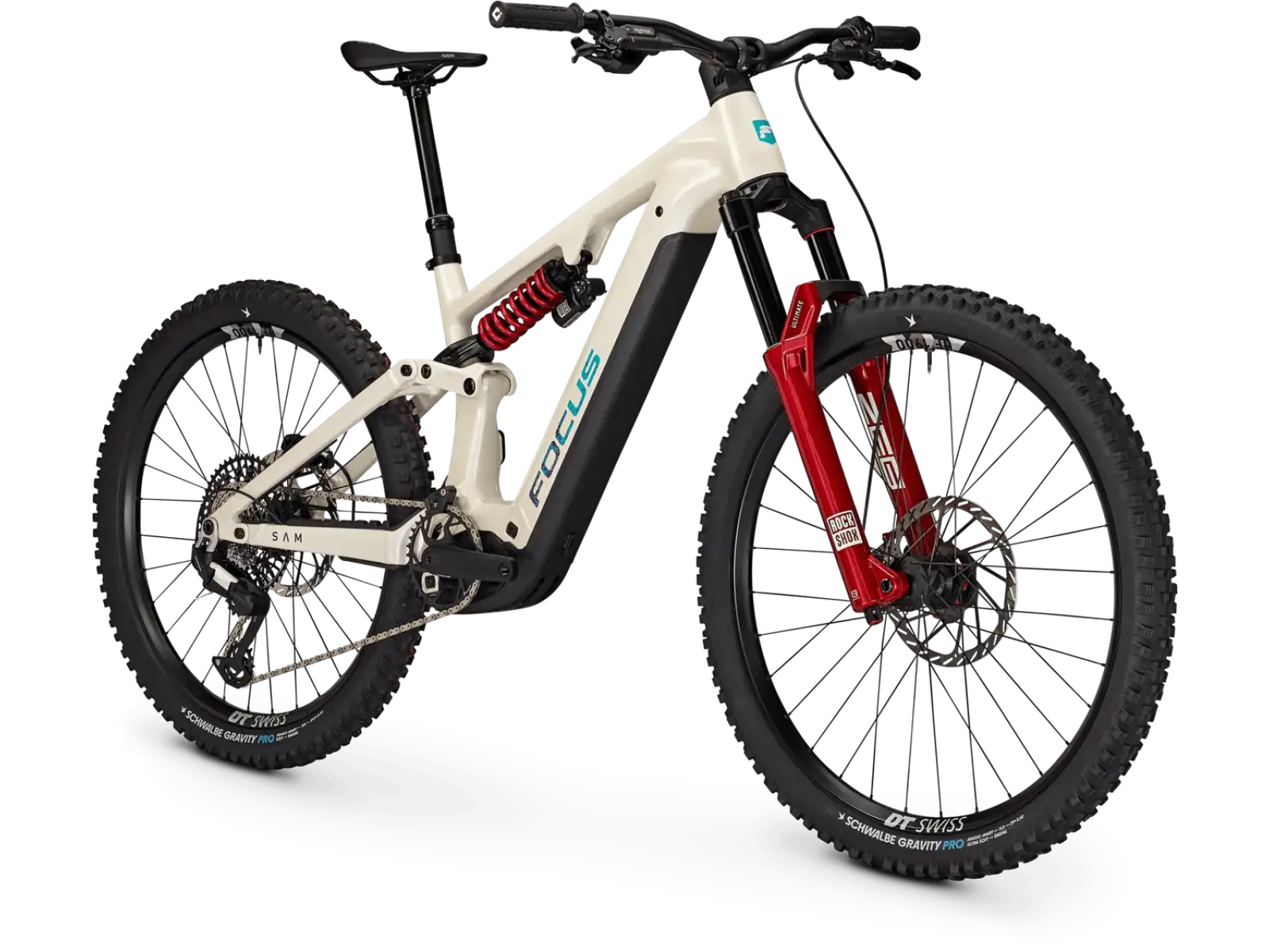 Focus SAM 9 600Wh celoodpružený elektrobicykel Champagne / Shellwhite