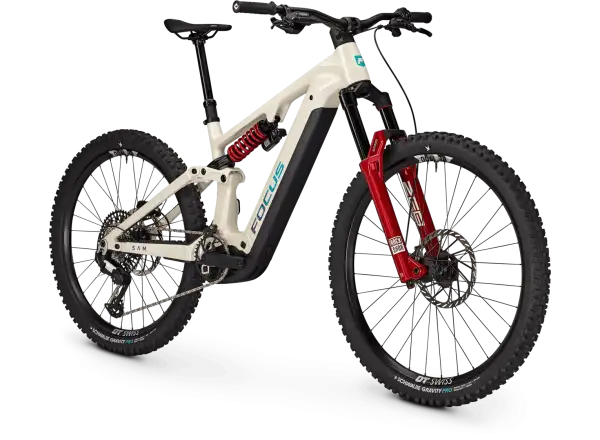 Focus SAM 9 600Wh celoodpružený elektrobicykel Champagne / Shellwhite