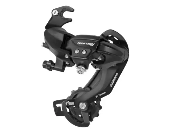 Shimano Tourney RD-TY300-B 6/7 sp. prehadzovačka s hákom čierna AKCIA