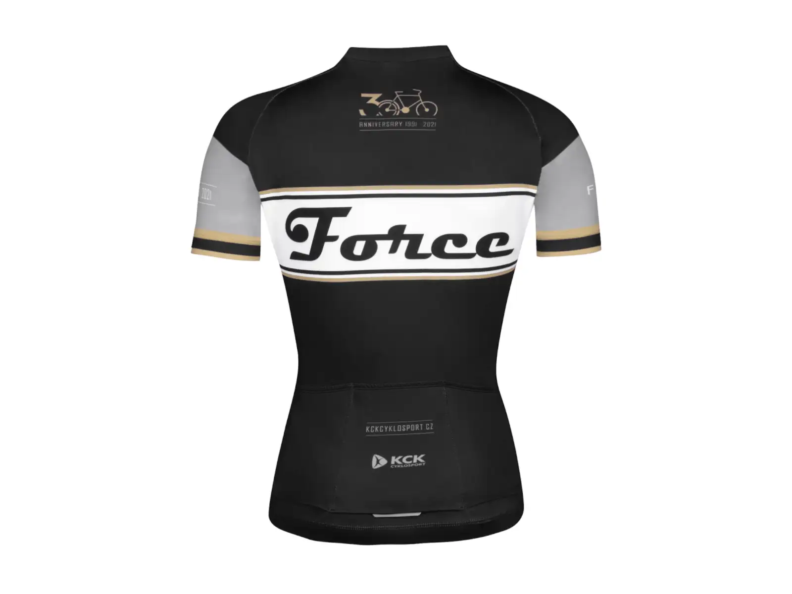 Force Retro Lady dámsky dres krátky rukáv čierna/zlatá