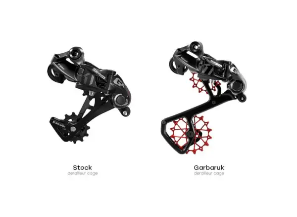Garbaruk Derailleur Cage guide pre Sram 11/12 spd. Strieborná