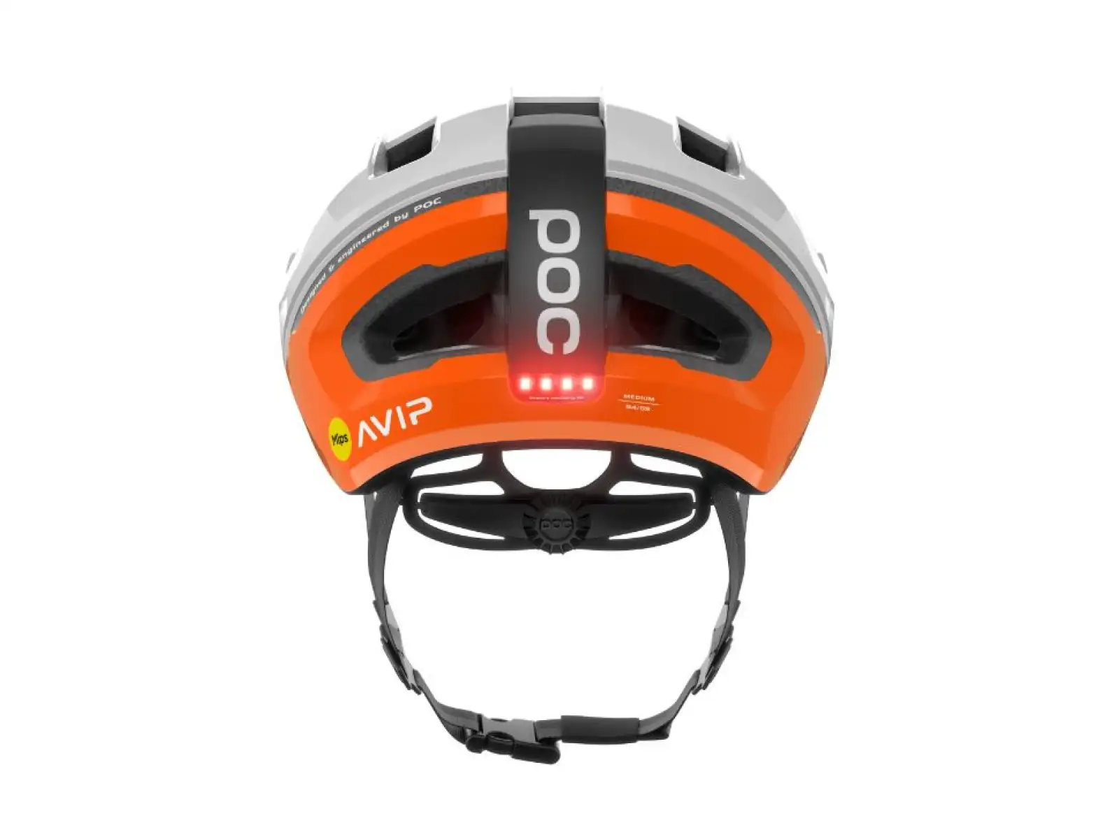 Cyklistická prilba POC Omne Beacon MIPS Fluorescent Orange AVIP/Hydrogen White