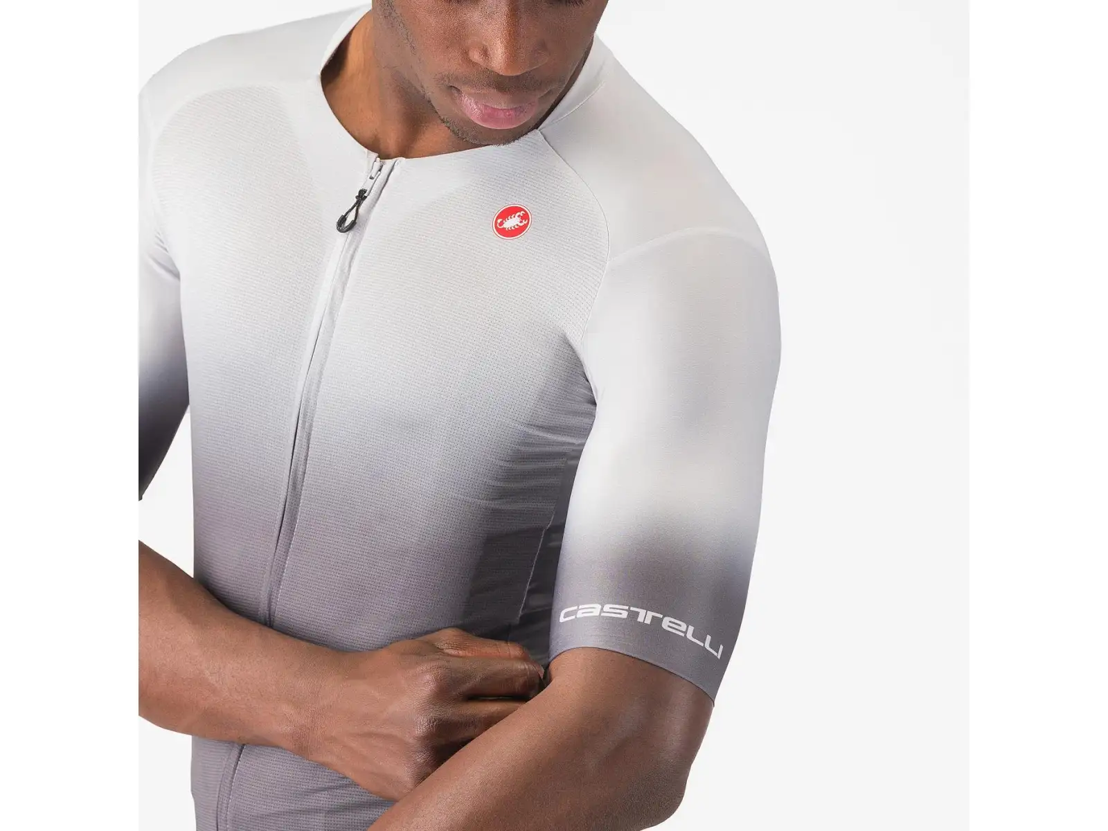 Castelli UPF pánsky dres krátky rukáv Silver Grey