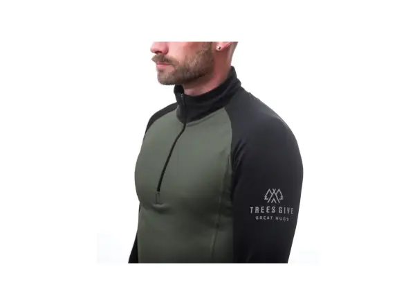 Sensor Coolmax Thermo pánska mikina Olive Green/čierna