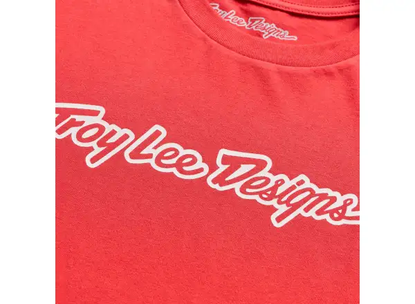 Troy Lee Designs Signature pánske tričko krátky rukáv Scarlet glo