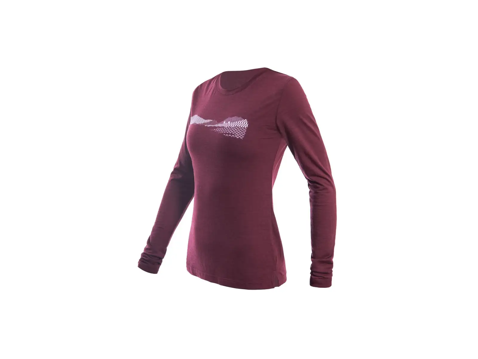 Sensor Merino Air PT Hills dámske tričko dlhý rukáv Port Red