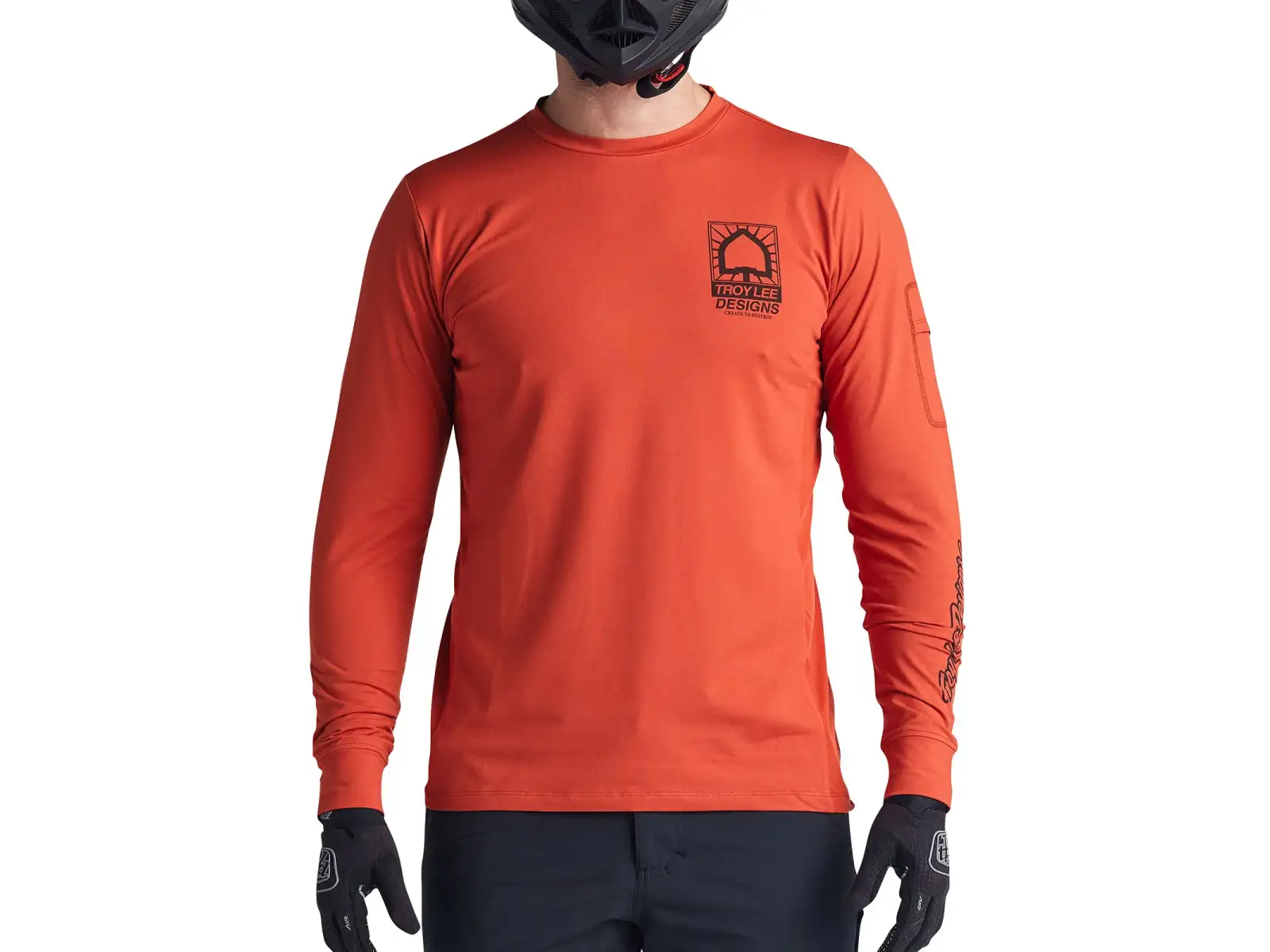 Troy Lee Designs Ruckus Ride Tee Create To Destroy pánsky dres dlhý rukáv Brick