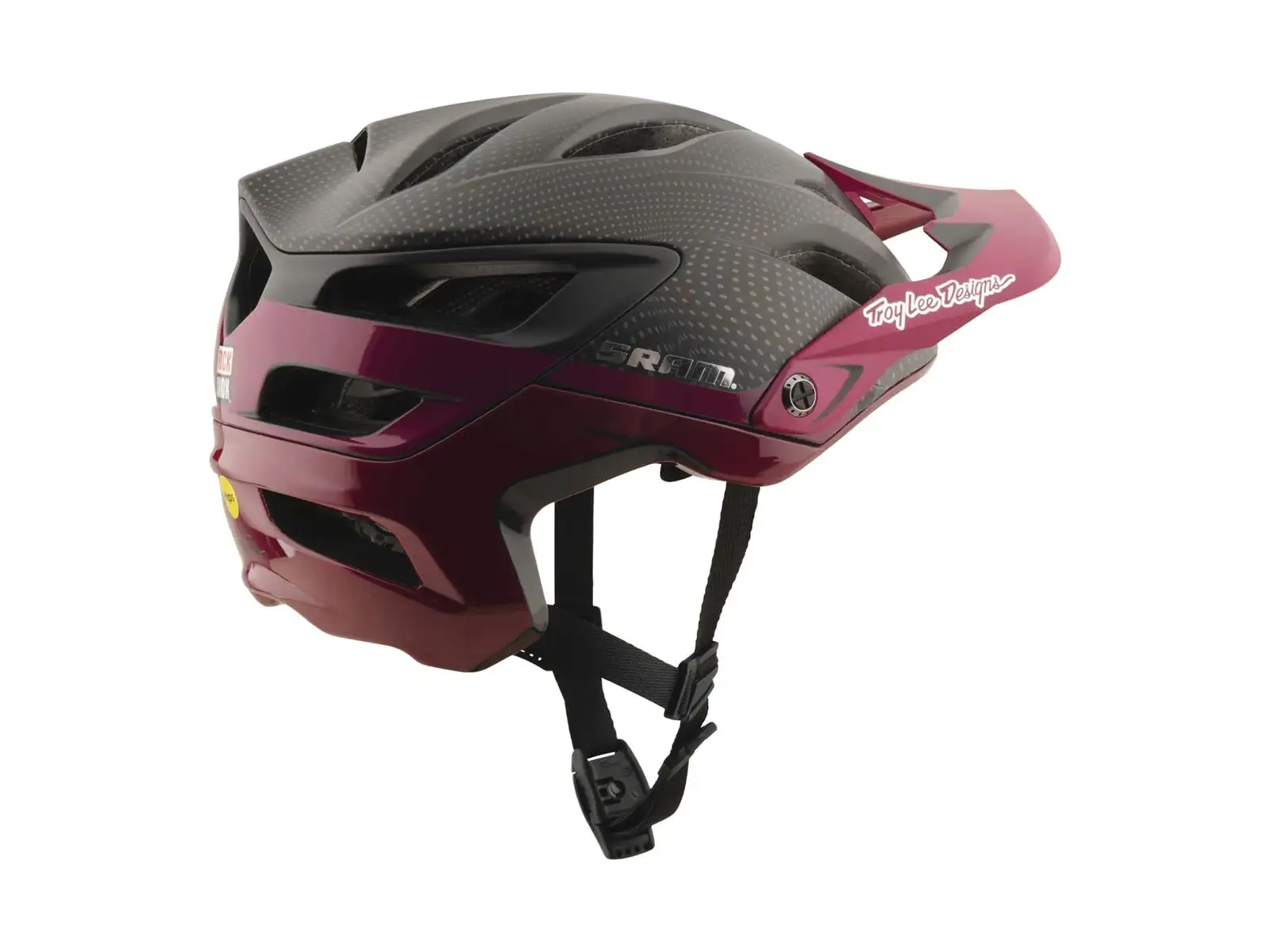 Troy Lee Designs x SRAM A3 prilba Radioscape Black/Berry
